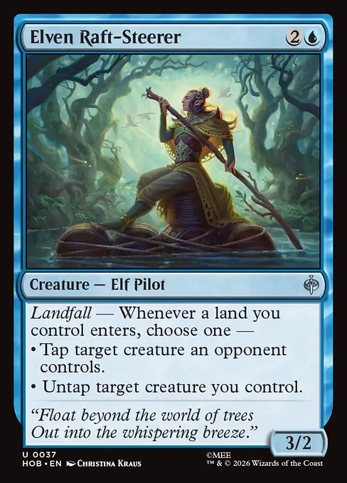 MTG Elven Raft-Steerer HOB 037 Regular Nonfoil