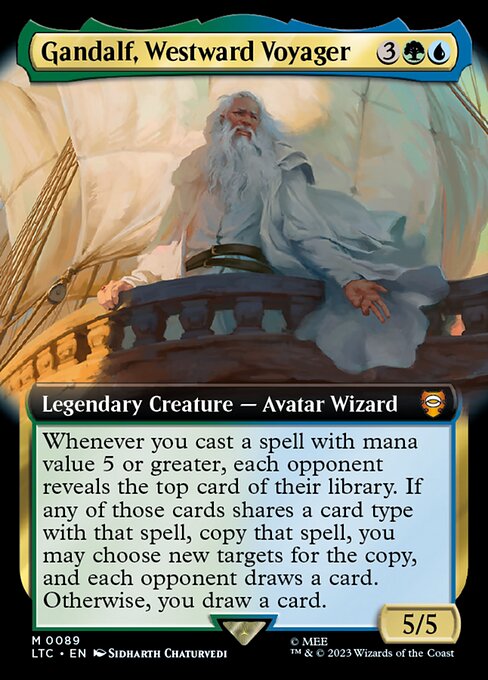 MTG Gandalf, Westward Voyager LTC 089 Extended Art Foil