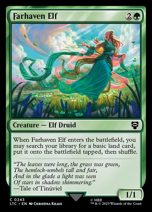 MTG Farhaven Elf LTC 243 Alternate Art Nonfoil
