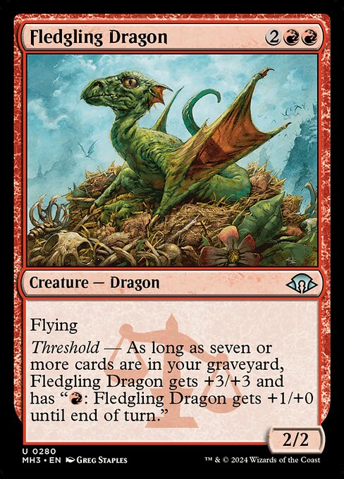 MTG Fledgling Dragon MH3 280 Regular Nonfoil