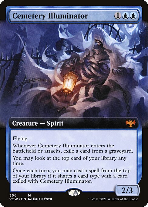 MTG Cemetery Illuminator VOW 356 Extended Art Foil front