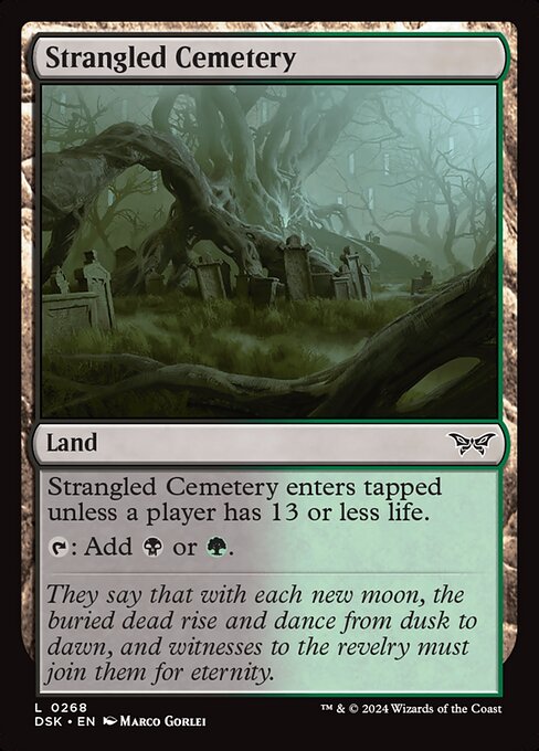 MTG Strangled Cemetery DSK 268 Regular Foil