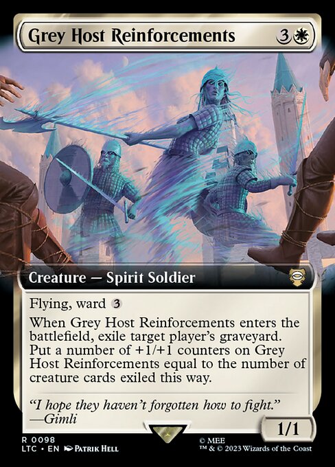 MTG Grey Host Reinforcements LTC 098 Extended Art Nonfoil