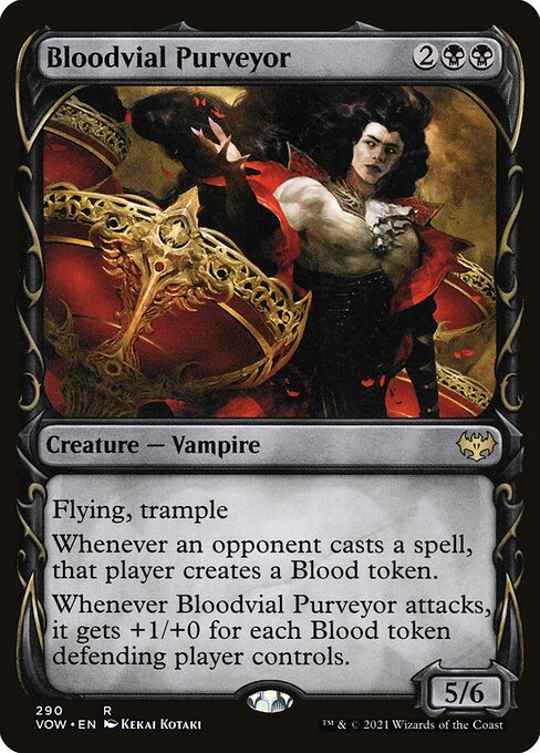 MTG Bloodvial Purveyor VOW 290 Showcase Fang Foil front