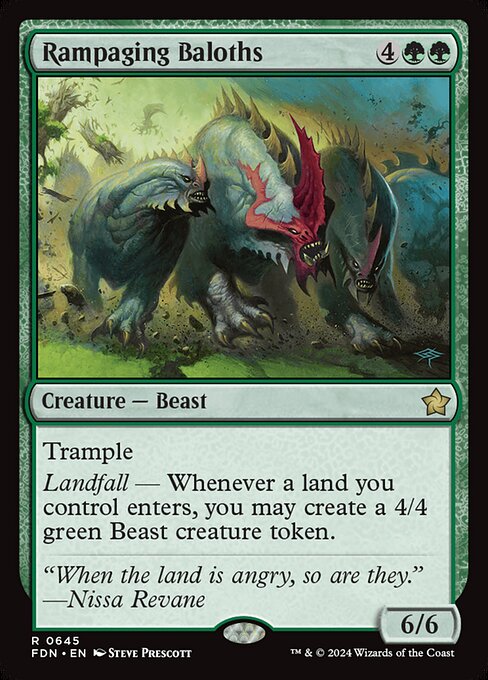 MTG Rampaging Baloths FDN 645 Starter Collection Nonfoil