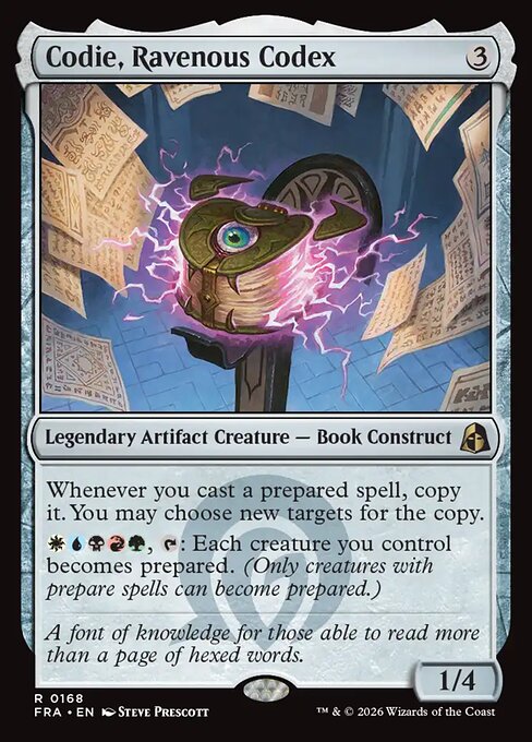 MTG Codie, Ravenous Codex FRA 168 Standard Nonfoil front