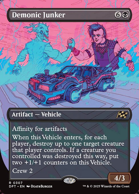 MTG Demonic Junker DFT 307 Borderless Revved Up Nonfoil