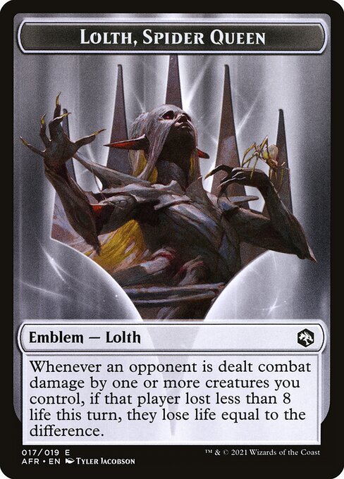 MTG Lolth, Spider Queen Emblem AFR 017 Emblem Foil