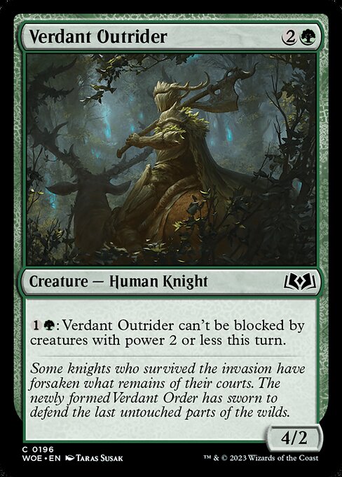 MTG Verdant Outrider WOE 196 Regular Foil