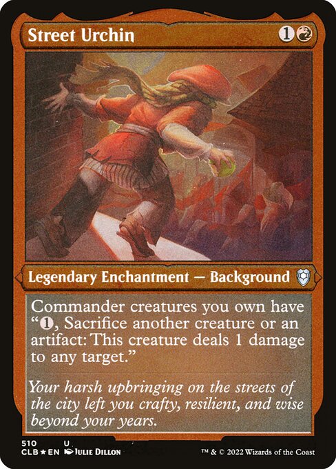 MTG Street Urchin CLB 510 Foil Etched Frame Etched
