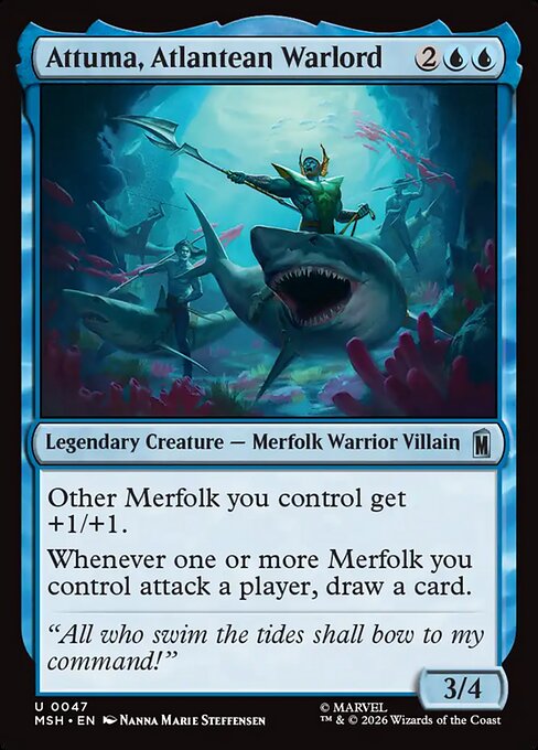 MTG Attuma, Atlantean Warlord MSH 047 Regular Foil
