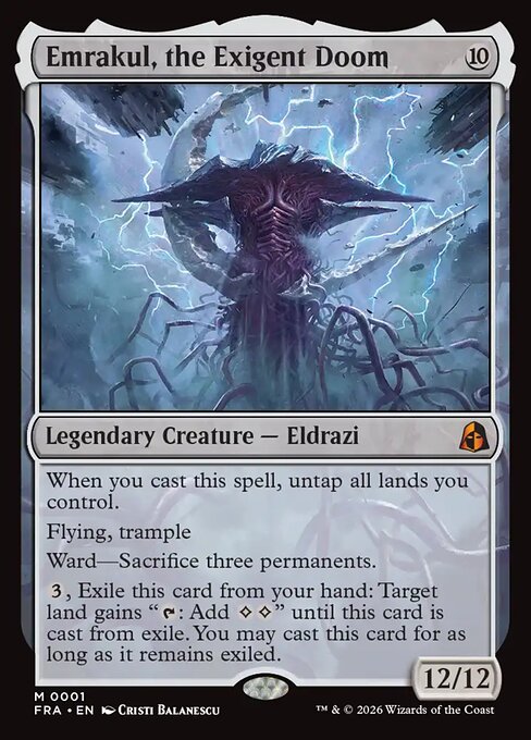 MTG Emrakul, the Exigent Doom FRA 001 Standard Foil front