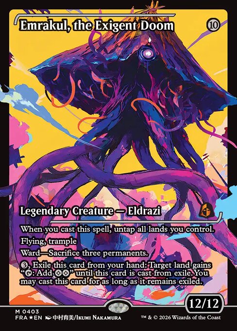MTG Emrakul, the Exigent Doom FRA 403 Japan Showcase Traditional Foil front