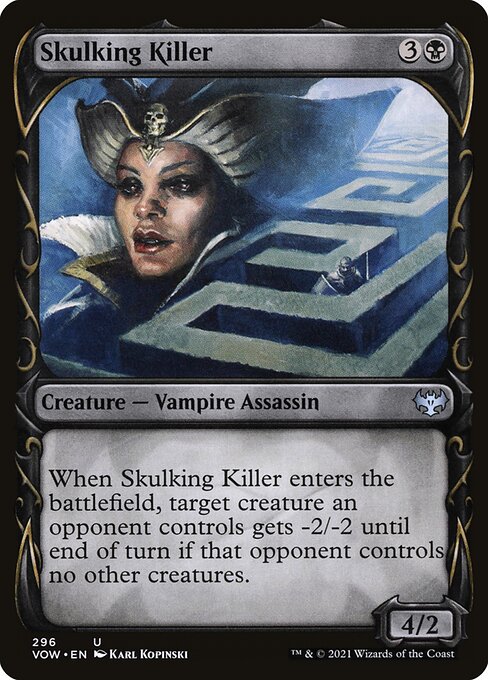 MTG Skulking Killer VOW 296 Showcase Fang Foil front