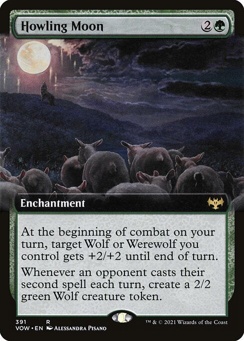 MTG Howling Moon VOW 391 Extended Art Foil front