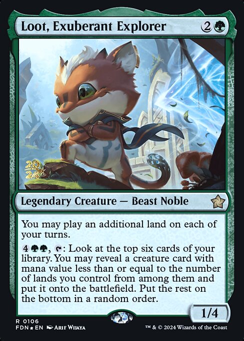 MTG Loot, Exuberant Explorer PFDN 106s Prerelease Foil