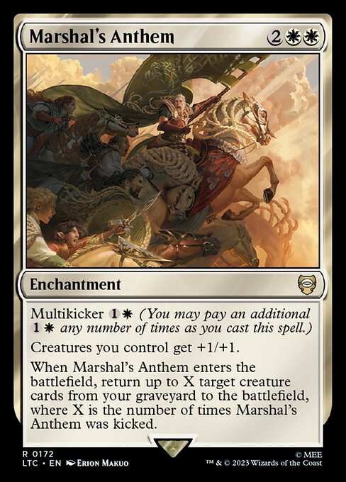 MTG Marshal's Anthem LTC 172 Alternate Art Nonfoil