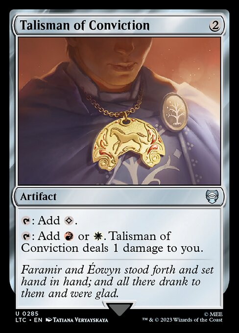 MTG Talisman of Conviction LTC 285 Alternate Art Nonfoil