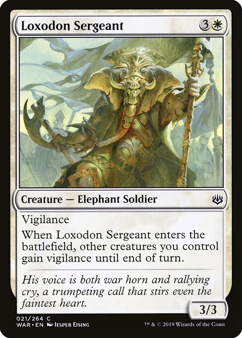 MTG Loxodon Sergeant WAR 021 Standard Foil front
