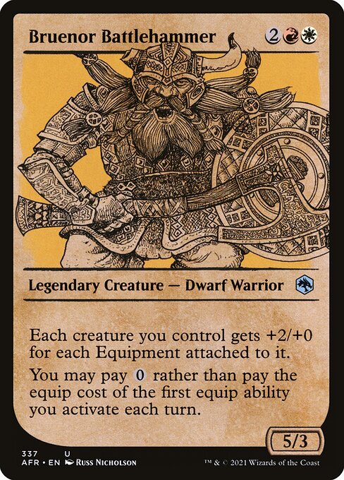 MTG Bruenor Battlehammer AFR 337 Rulebook Showcase Foil
