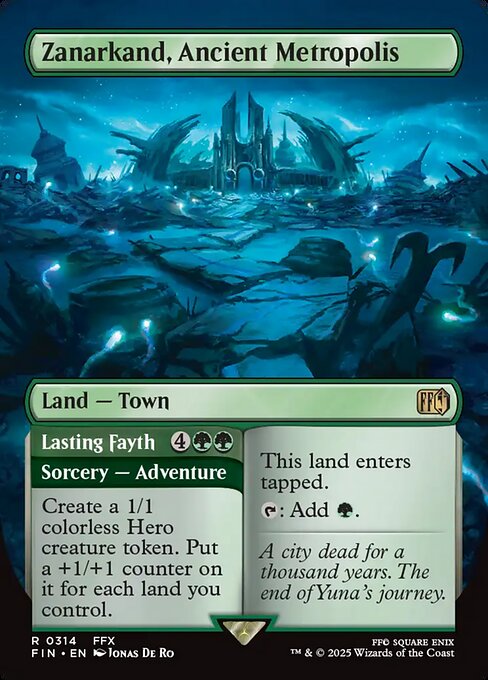 MTG Zanarkand, Ancient Metropolis // Lasting Fayth FIN 314 Borderless Adventure Land Nonfoil