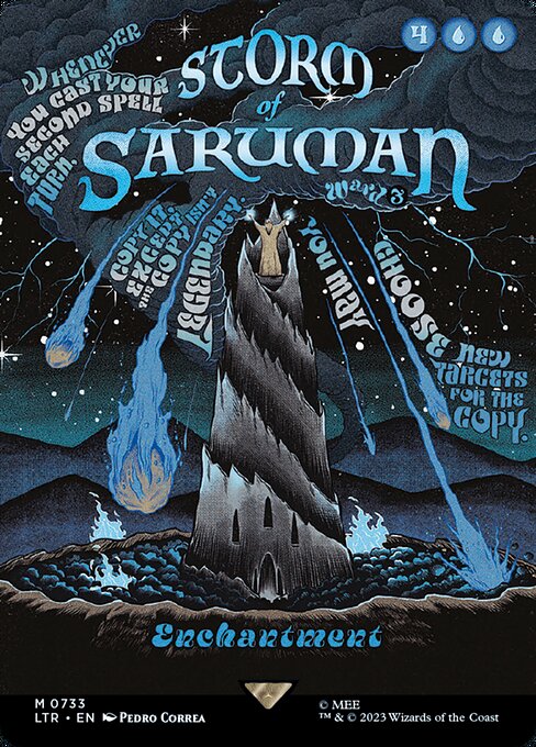 MTG Storm of Saruman LTR 733 Borderless Poster Nonfoil
