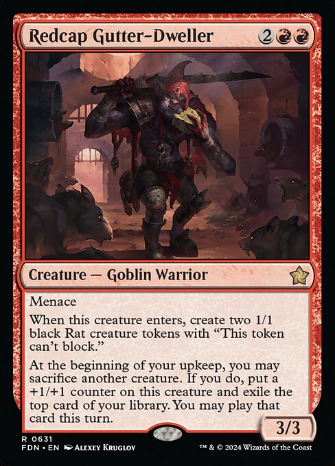 MTG Redcap Gutter-Dweller FDN 631 Starter Collection Nonfoil