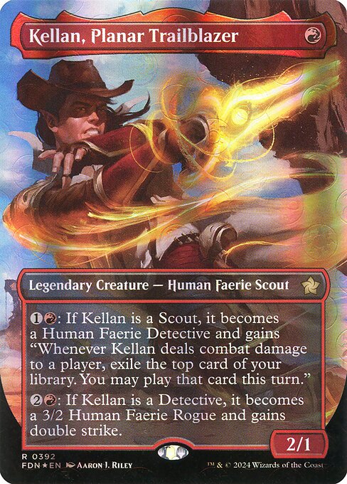 MTG Kellan, Planar Trailblazer FDN 392 Borderless Mana Foil