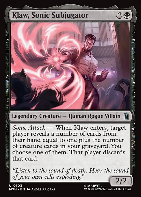 MTG Klaw, Sonic Subjugator MSH 103 Regular Foil