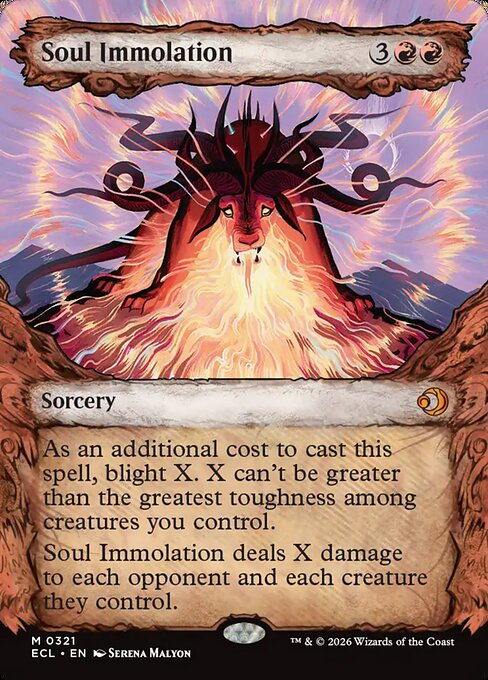 MTG Soul Immolation ECL 321 Borderless Foil