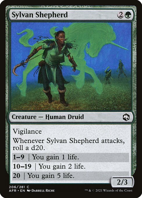 MTG Sylvan Shepherd AFR 206 Regular Nonfoil