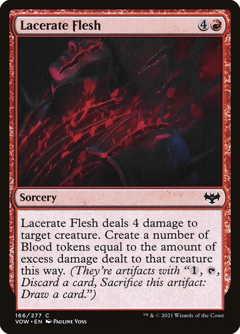 MTG Lacerate Flesh VOW 166 Standard Foil front