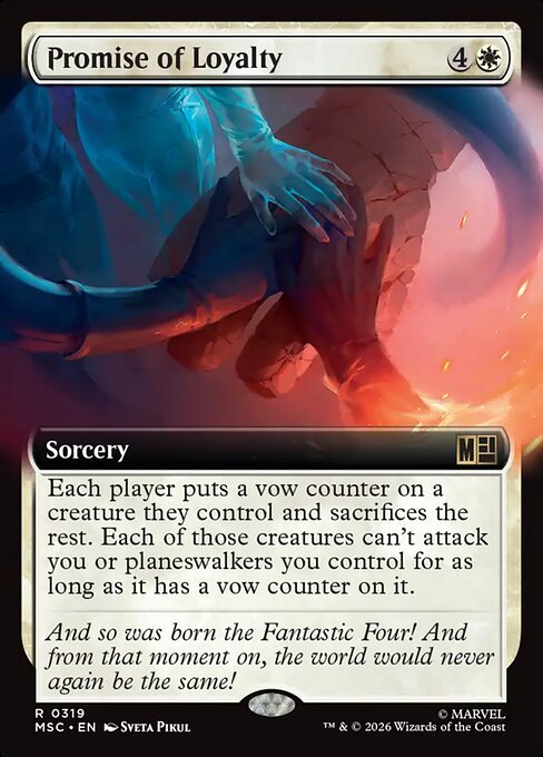 MTG Promise of Loyalty MSC 319 Extended Art Nonfoil