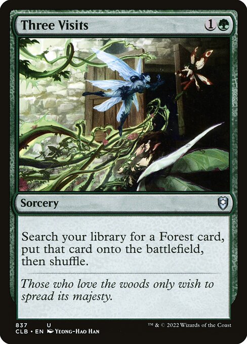 MTG Three Visits CLB 837 Commander Deck Nonfoil