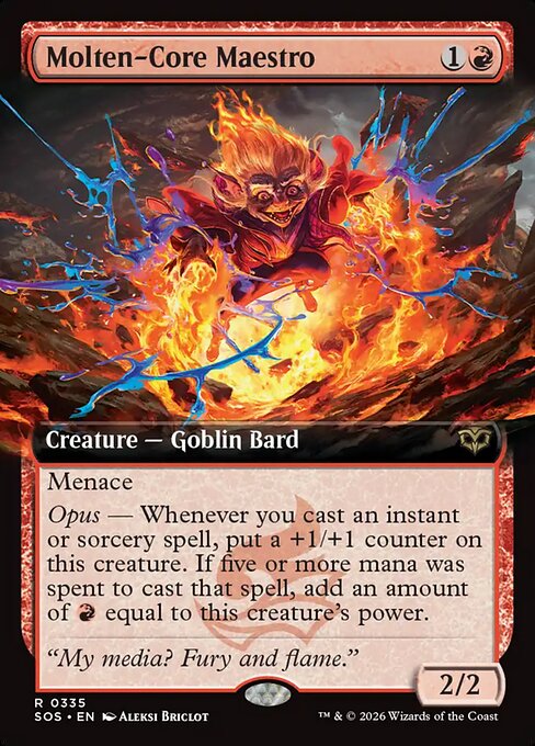 MTG Molten-Core Maestro SOS 335 Extended Art Foil