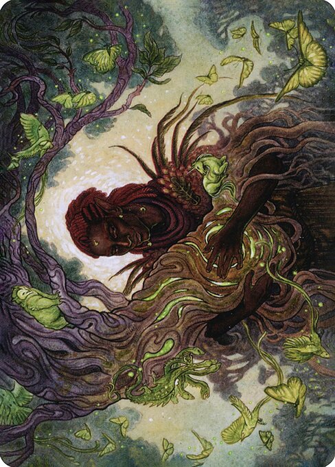 MTG Circle of Dreams Druid AAFR 066 Art Card