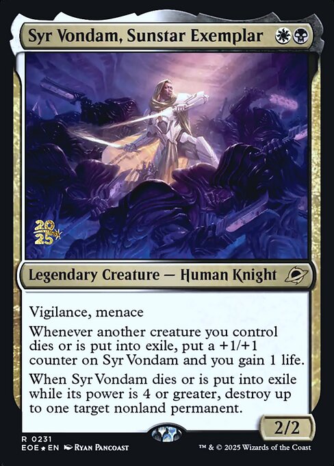 MTG Syr Vondam, Sunstar Exemplar PEOE 231s Prerelease Foil
