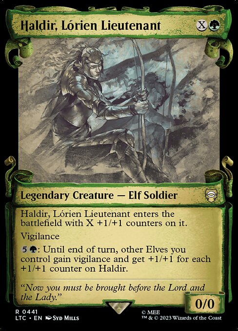 MTG Haldir, Lórien Lieutenant LTC 441 Alternate Art Nonfoil