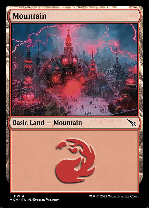 MTG Mountain MKM 284 Regular Foil