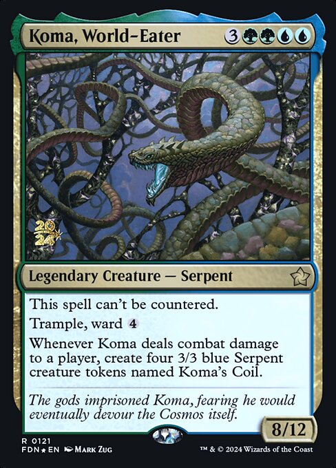 MTG Koma, World-Eater PFDN 121s Prerelease Foil