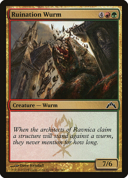 MTG Ruination Wurm GTC 192 Regular Nonfoil