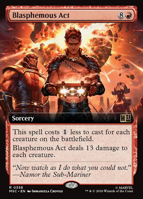 MTG Blasphemous Act MSC 358 Extended Art Nonfoil