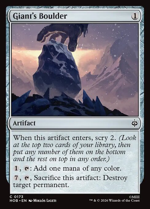 MTG Giant's Boulder HOB 173 Regular Nonfoil