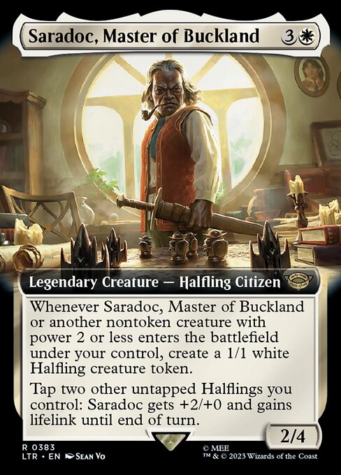 MTG Saradoc, Master of Buckland LTR 383 Extended Art Nonfoil