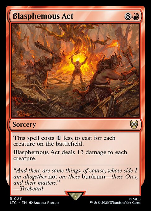 MTG Blasphemous Act LTC 211 Alternate Art Nonfoil