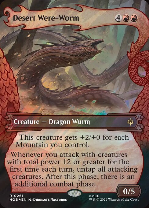 MTG Desert Were-Worm HOB 261 Alternate Art Foil