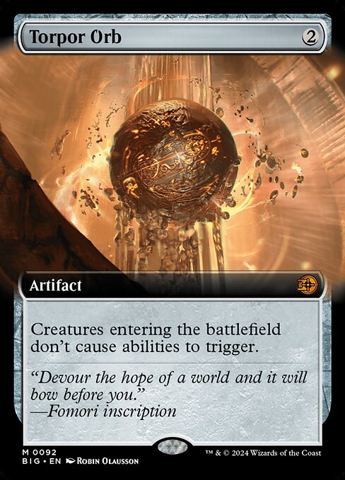 MTG Torpor Orb BIG 092 Extended Art Foil