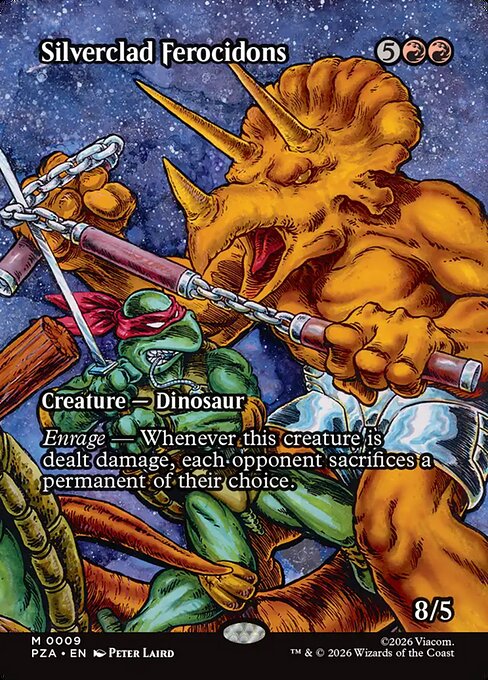 MTG Silverclad Ferocidons PZA 009 Borderless Source Material Foil