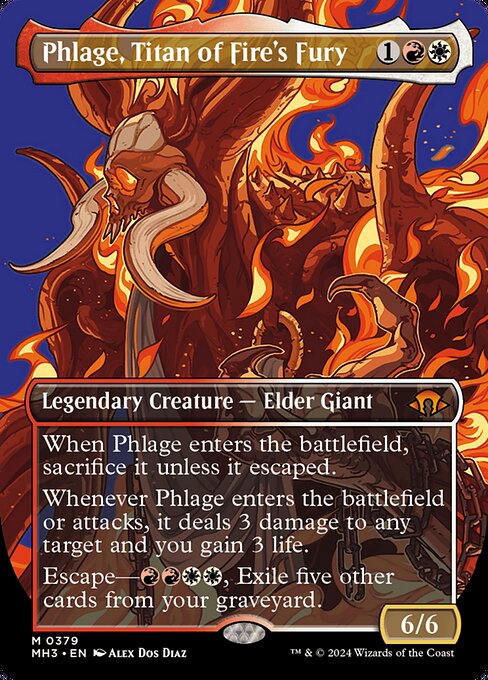 MTG Phlage, Titan of Fire's Fury MH3 379 Borderless Profile Nonfoil