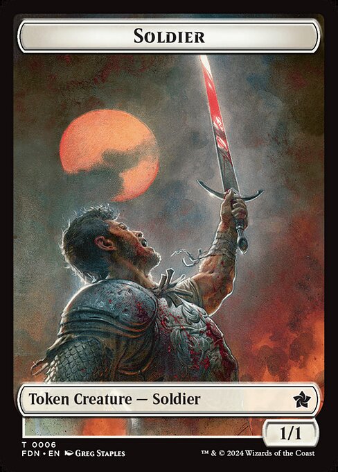 MTG Soldier Token FDN 006 Token Foil